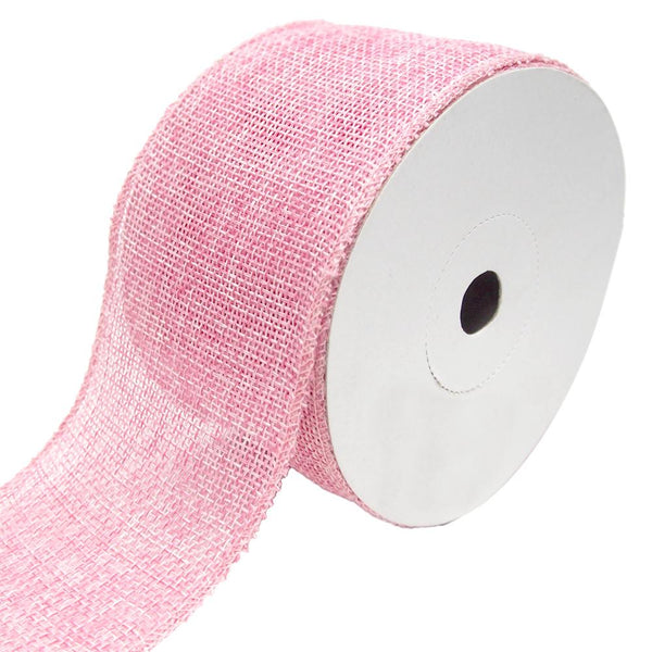 Loose Weave Faux Jute Ribbon, Light Pink, 2-1/2-Inch, 10-Yards