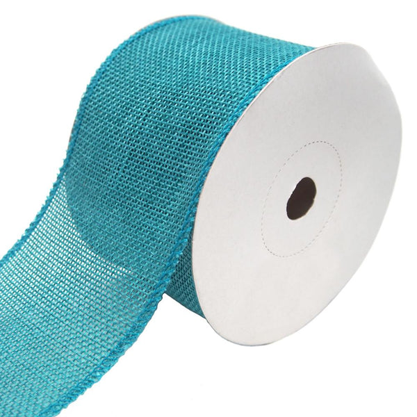 Loose Weave Faux Jute Ribbon, Teal, 2-1/2-Inch, 10-Yards