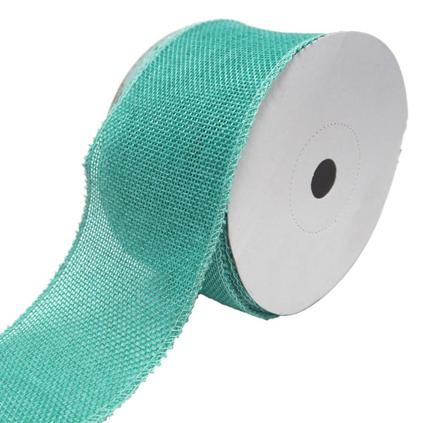 Loose Weave Faux Jute Ribbon, Robin's Egg Blue, 2-1/2-Inch, 10-Yards