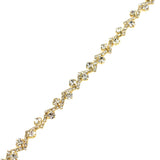 Zigzag Crystal Rhinestone Jewel Trim, Gold, 3/8-Inch, 3-Yard