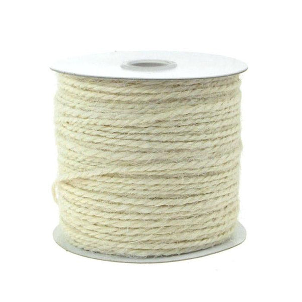 Jute Twine Cord Rope Ribbon, 1/16-Inch, 100 Yards, Off White