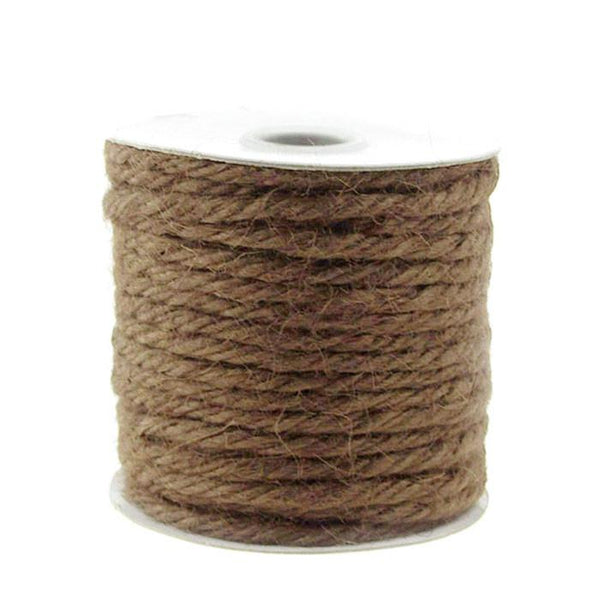 Jute Twine Cord Rope Ribbon, 1/8-Inch, 25 Yards, Dark Brown