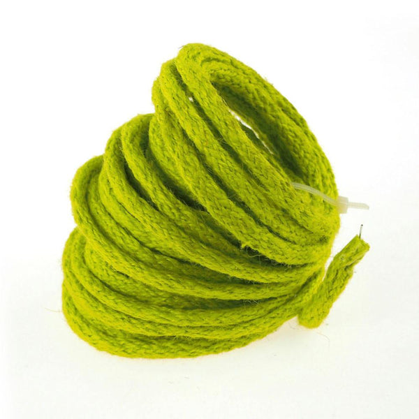 Wired Jute Cord Rope Packaging, 8mm, 9 Yards, Apple Green