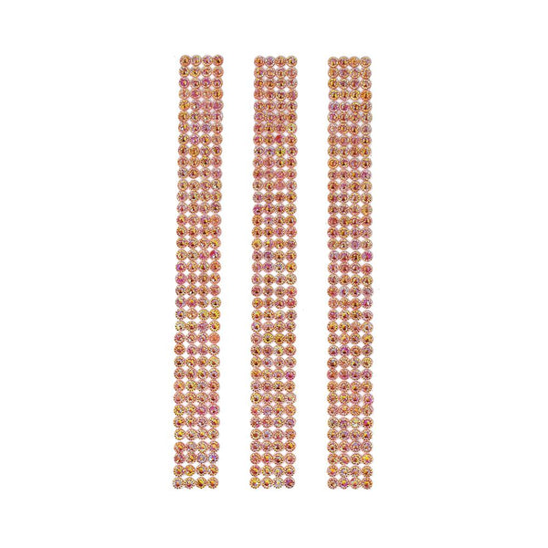 Rhinestone Gems Sticker Strips, Red, 7-3/4-Inch, 3-Count