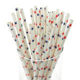 Star Paper Straws, 7-3/4-inch, 25-Piece