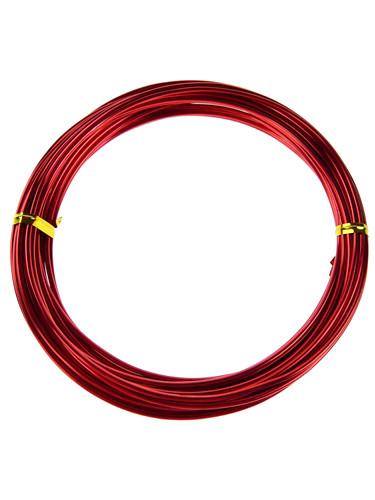 Decorative Aluminum Wire, 2mm, 13-yard, Red