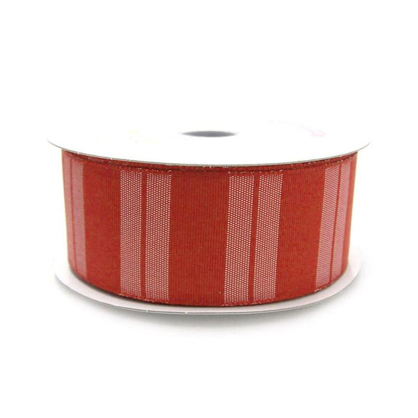 Color Vertical Lines Poly Ribbon, 1-1/2-Inch, 10 Yards, Red