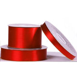 Single-faced Satin Ribbon 1/4, 3/8, 5/8, 7/8, 1-1/2-inch, Christmas Scarlet Red