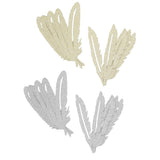 Glitter Paper Feather Embellishments, Assorted, 20-Piece