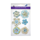 Paper Craft Floral Brads, 6-Piece