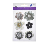 Paper Craft Floral Brads, 6-Piece