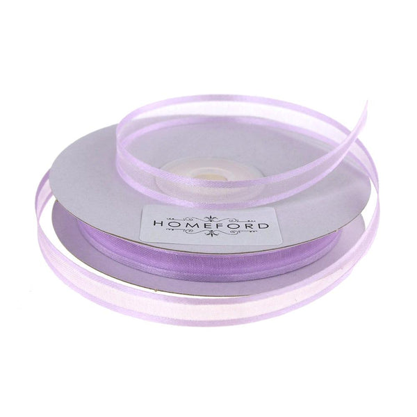 Satin Edge Sheer Organza Ribbon, 3/8-Inch, 25 Yards, Lavender