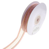 Gold-Lined Satin Edge Organza Ribbon, 5/8-Inch, 25-Yard