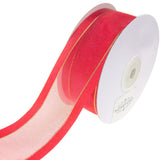 Gold-Lined Satin Edge Organza Ribbon, 1-1/2-Inch, 25-Yard