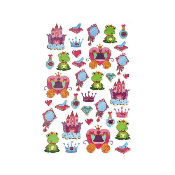 Fairytale Princess Gel Laser Stickers, 35-Piece