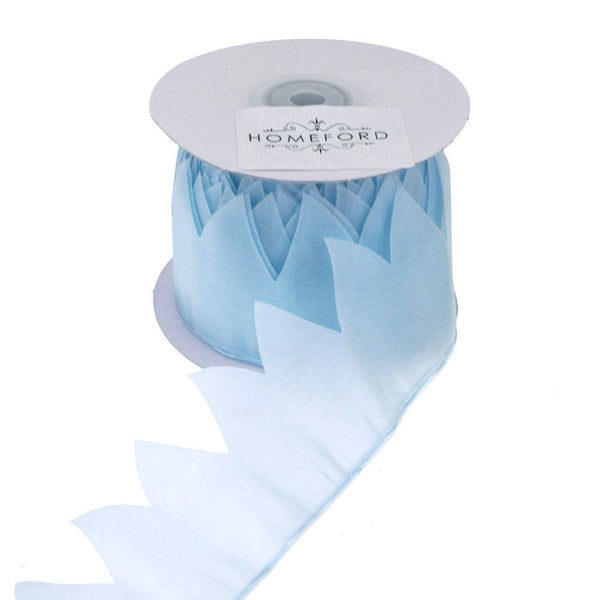 Star Pouch Pull Bow Organza Ribbon, 2-Inch, 10 Yards, Light Blue