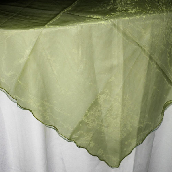 Organza Table Cover Overlay, 80-inch, Sage Green