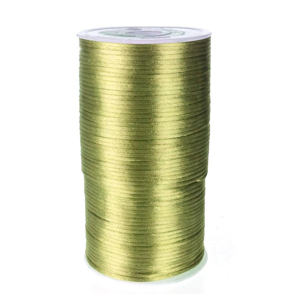 Satin Rattail Cord Chinese Knot, 1/16-Inch, 200 Yards, Sage Green