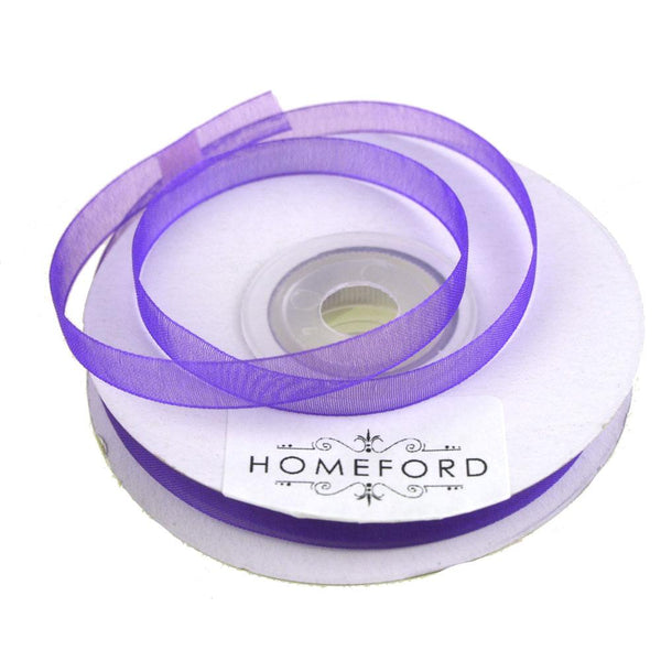 Sheer Organza Ribbon, 1/4-inch, 25-yard, Purple