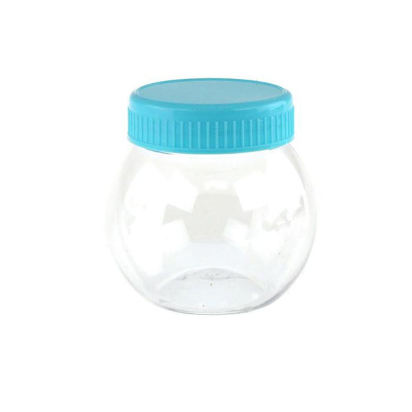 Plastic Round Favor Container with Lid, 3-Inch, Small, Light Blue