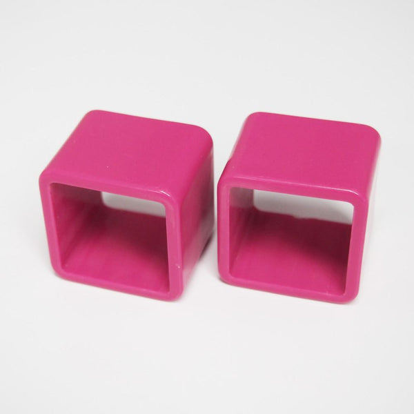 Plastic Ring Napkin Holder, Square, 6-Piece, Fuchsia