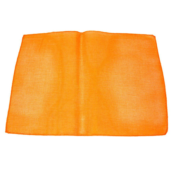 Faux Jute Rectangular Table Placemats, Orange, 19-Inch, 10-Count