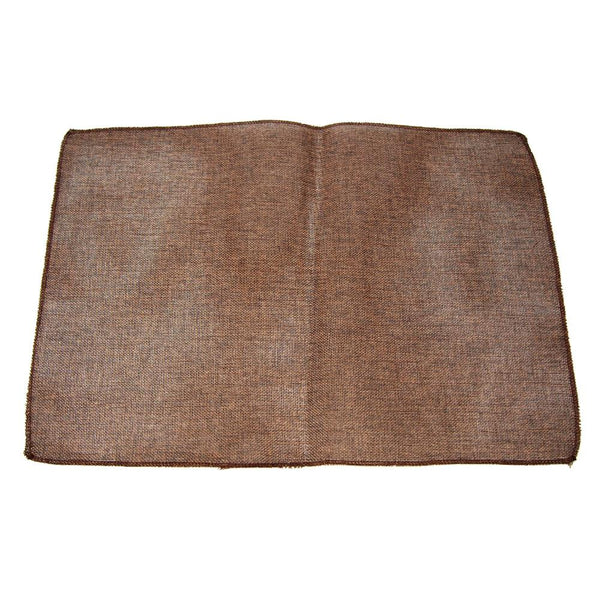 Faux Jute Rectangular Table Placemats, Brown, 19-Inch, 10-Count