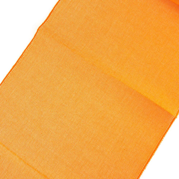 Faux Jute Rectangular Table Runner, Orange, 72-Inch