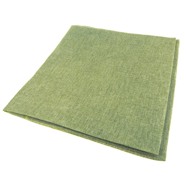 Faux Jute Square Table Overlay, Moss Green, 56-Inch