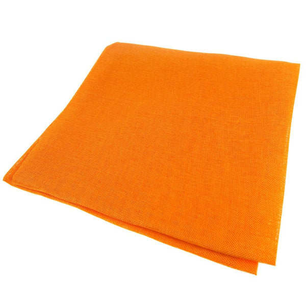 Faux Jute Square Table Overlay, Orange, 56-Inch