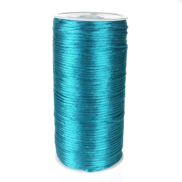 Satin Rattail Cord Chinese Knot, 1/16-Inch, 200 Yards, Turquoise