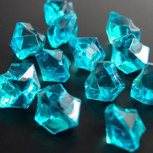 Acrylic Crystal Ice Rocks Table Scatter, 1-inch, 150-Piece, Turquoise