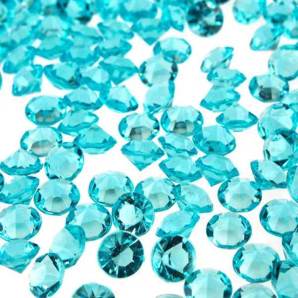 300 piece Small Gemstone Diamonds Table Confetti, 3/8-inch, Turquoise