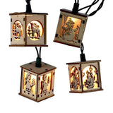 Wooden LED Lantern Light Set, 12-Feet