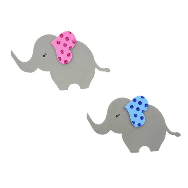 Glittered Elephant EVA Foam Cut Outs, 5-1/2-Inch, 10-Count