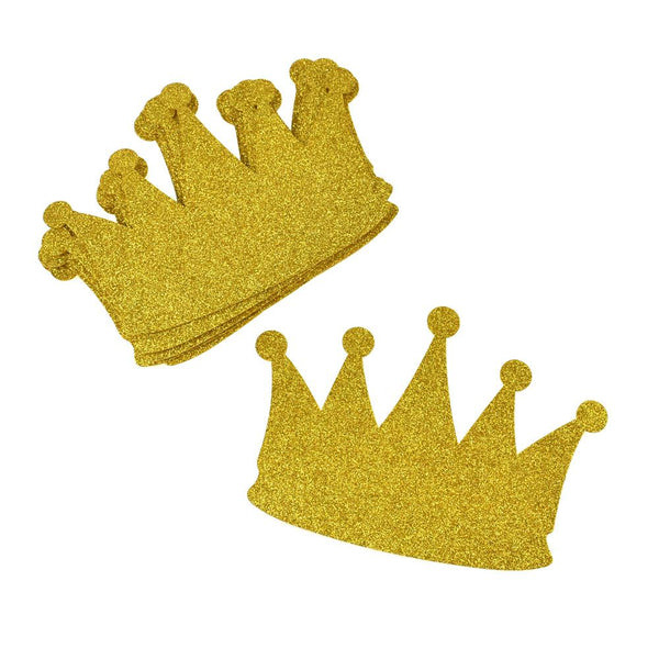 EVA Glitter Foam Crown Cut-Outs, 7-3/4-Inch, 10-Count, Gold