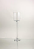 Clear Glass Wine Candle Holder Table Centerpiece