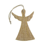 Hanging Wooden Angel with Wings Christmas Ornament, 4-Inch