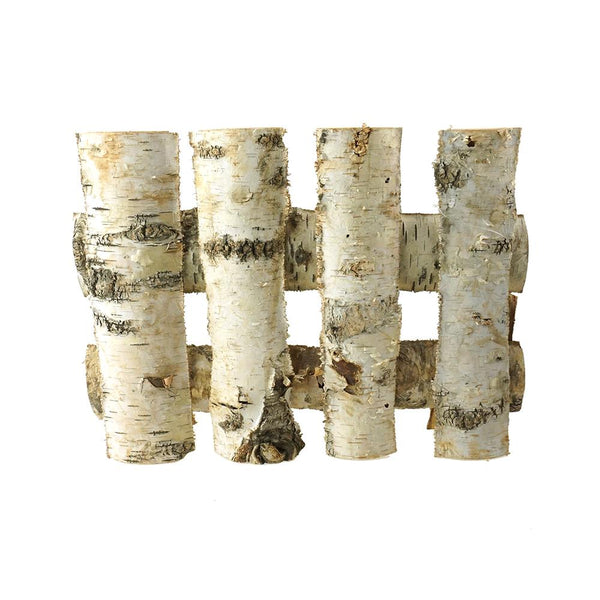 Mini Wooden Birch Fence Decoration, 15-1/2-Inch