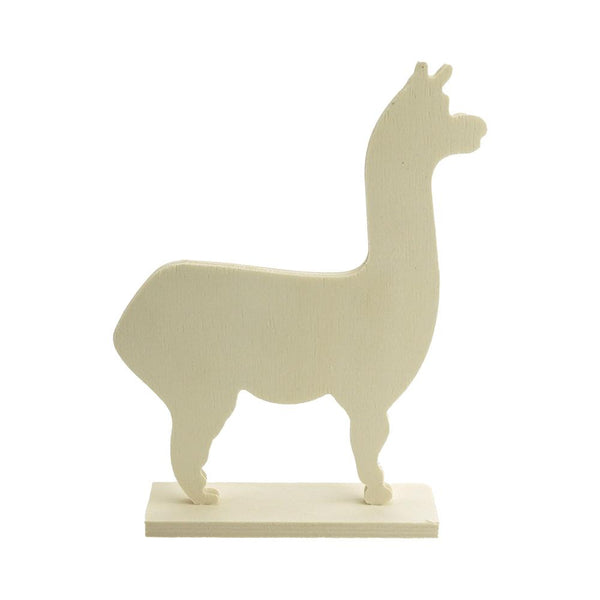 DIY Llama Stand-Up Wood Craft, Natural, 7-1/4-Inch