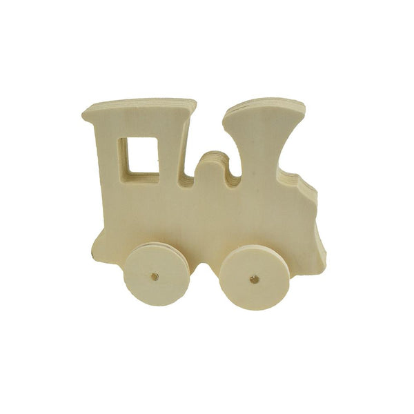 Craft Wood Train With Wheels, 3-9/16-Inch