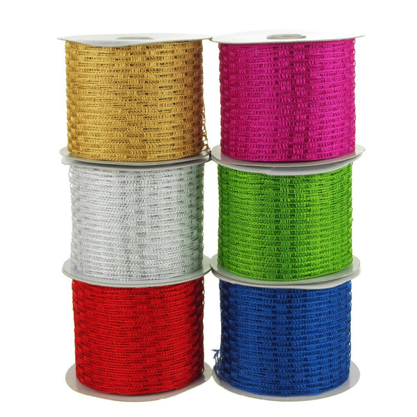 Stretch Netting Wired Mesh Ribbon, 2-1/2-Inch, 10 Yards