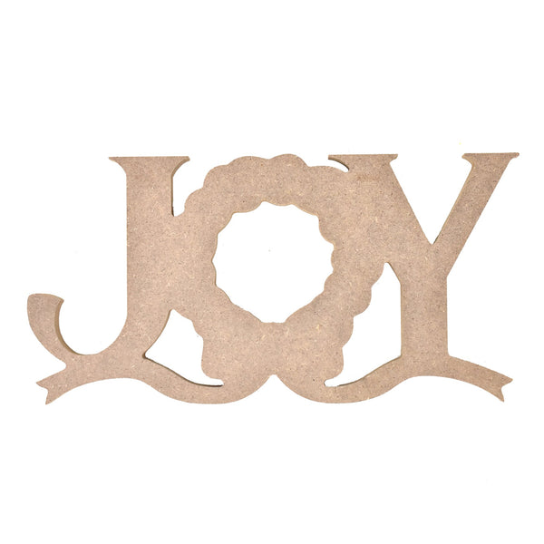 Holiday "Joy" Standing Wood Decor, 4-1/2-Inch