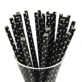 Small Dots Paper Straws, 7-3/4-inch, 25-Piece