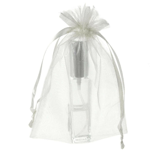 Organza Favor Pouch Bag, 5-Inch x 6-1/2-Inch, 12-Count, White