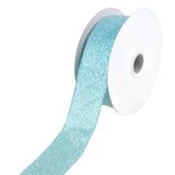 Christmas Glitter Frosted Polyester Wired Ribbon, 10-Yard