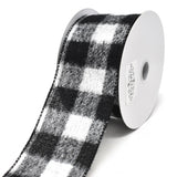 Brushed Buffalo Plaid Wired Edge Christmas Ribbon, 2-1/2-Inch, 10-Yard