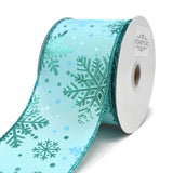 Embossed Snowflake Wired Ribbon, 2-1/2-Inch, 10-Yard