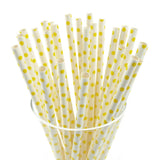 Small Dots Paper Straws, 7-3/4-inch, 25-Piece