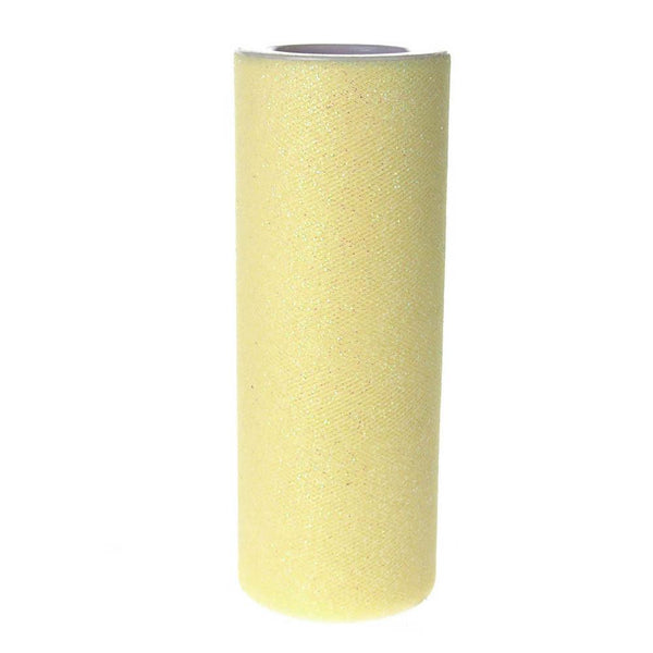 Glitter Tulle Spool Fabric Net, 5 1/2-Inch, 10-yard, Yellow